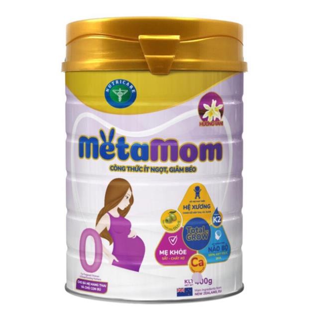 Sữa Meta Mom cho phụ nữ mang thai và cho con bú 900g(mẫu mới, có 3 vị)