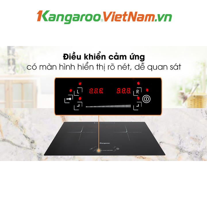 Bếp  từ hồng ngoại đôi Kangaroo KG443i  💥FREESHIP💥 Công suất tổng 3500W - Lắp đặt âm sang trọng, tiết kiệm diện tích