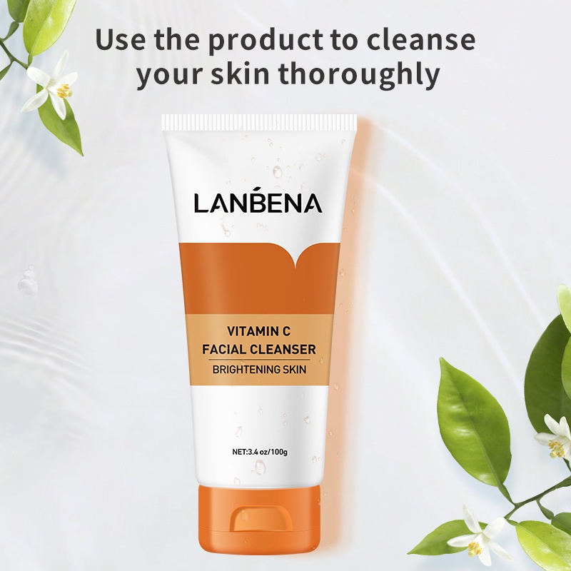 (Hàng Mới Về) Sữa Rửa Mặt Vitamin C Dưỡng Ẩm Kiểm Soát Dầu Làm Trắng Da Lanbena 100g | BigBuy360 - bigbuy360.vn
