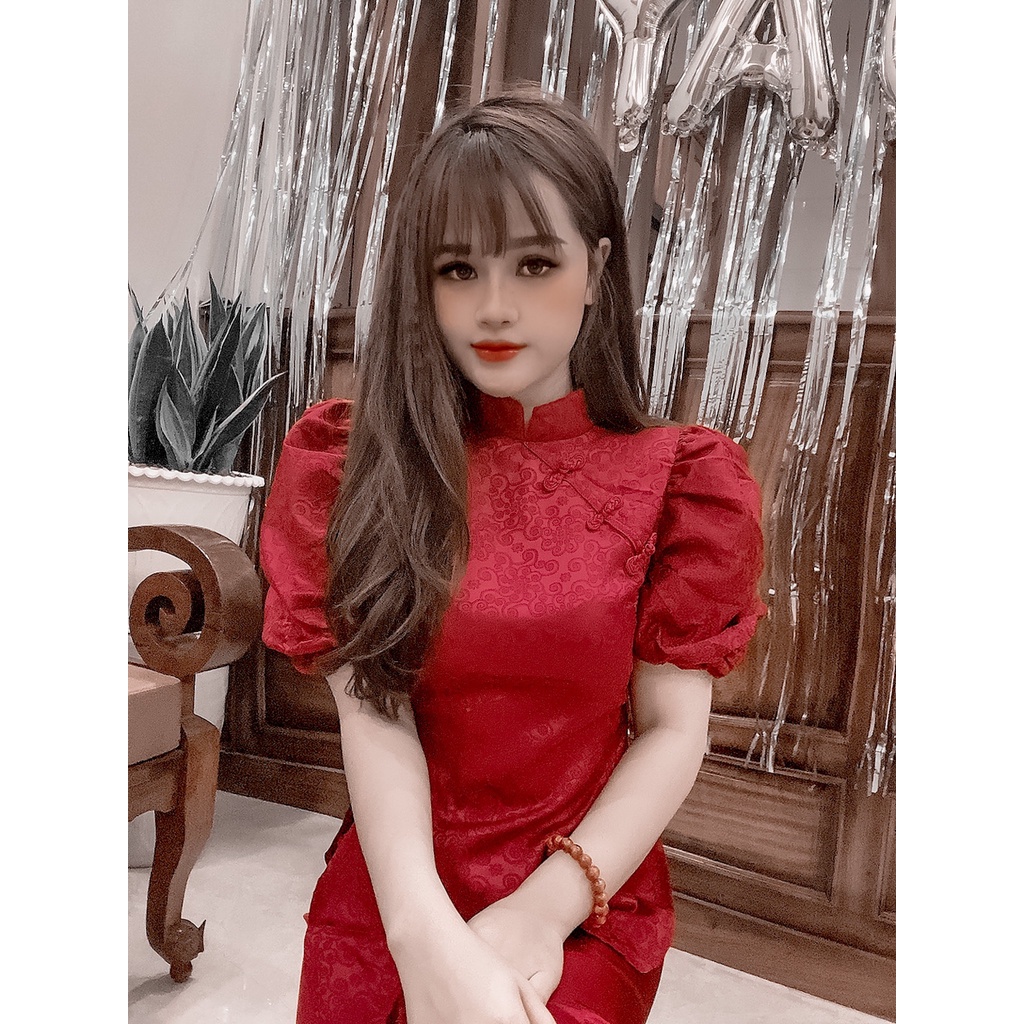 SET GẤM THƯỢNG HẠNG TAY PHỒNG MÀU ĐỎ