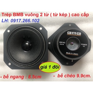 Cặp loa trép giấy bmb từ kép - mặt vuông 8.5x9.9cm - loa treble 2 từ