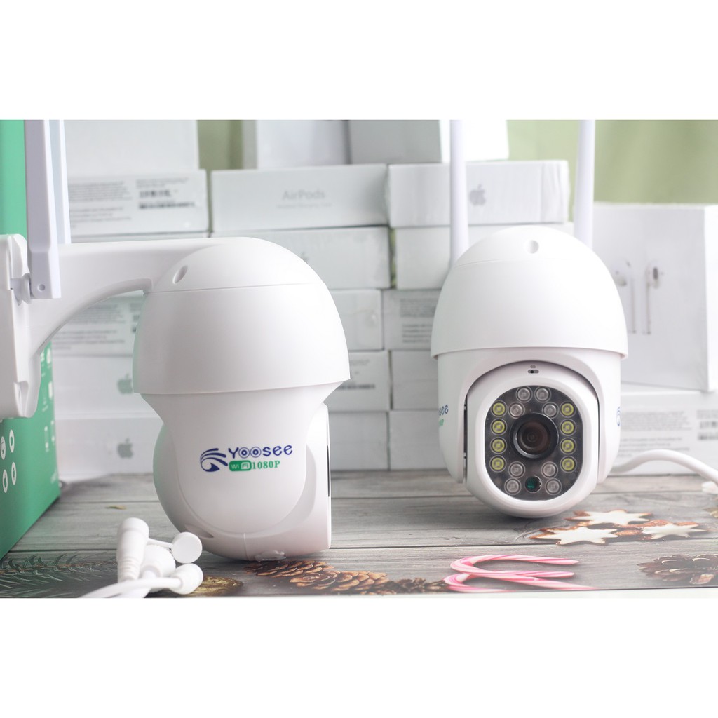 Camera yoosee 16 đèn - camera ngoài trời-xoay 360-chống mưa-ban đêm có màu