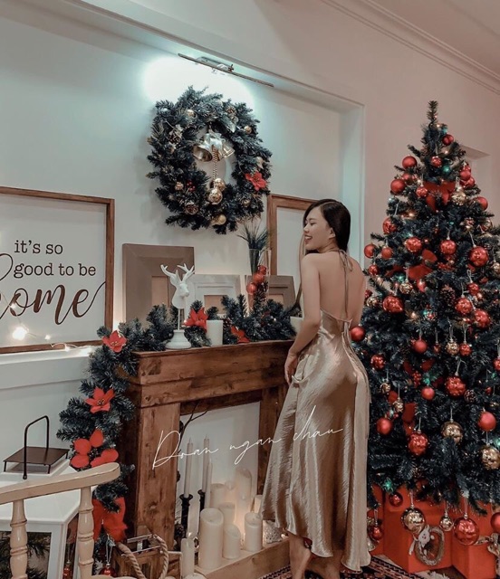 Đầm maxi 2 day hở lung | BigBuy360 - bigbuy360.vn