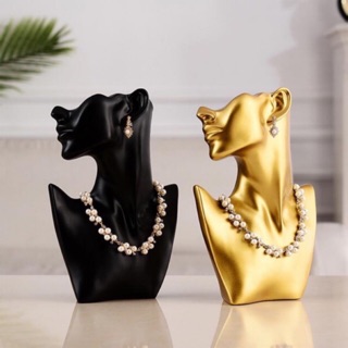 Đầu tượng 3D trưng bày trang sức, chất liệu: , có 2 màu, đen, bạc