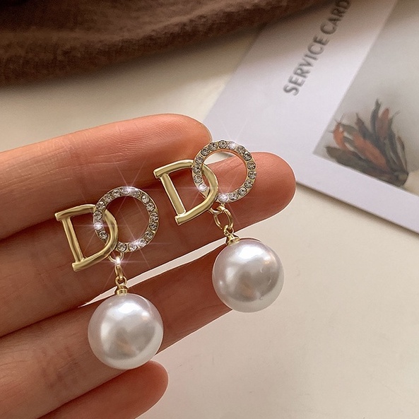 Hoa tai mạ bạc 925 phối viên ngọc trai thời trang