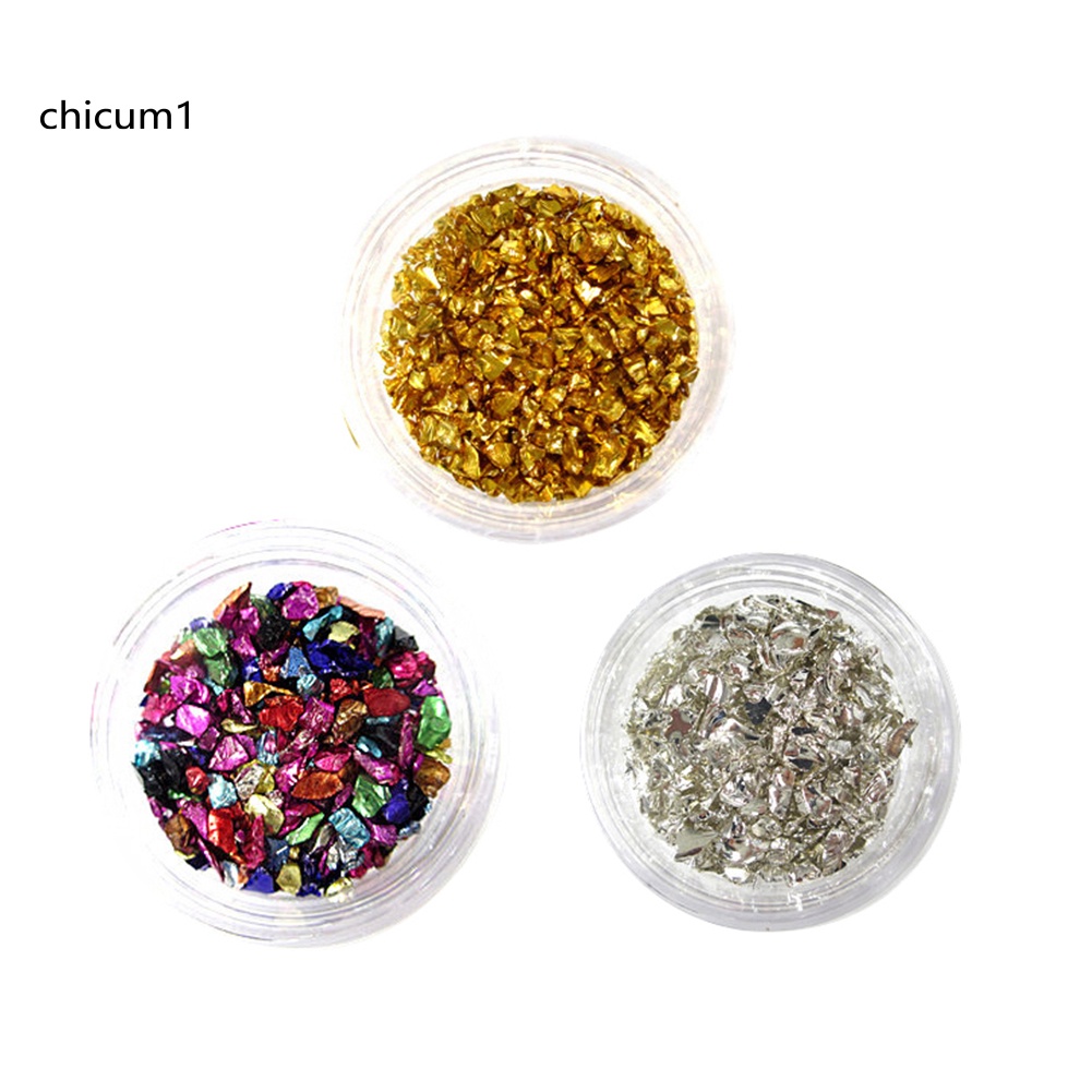 [Hàng mới về] Lọ đá sỏi 3D dùng cho trang trí móng nghệ thuật DIY