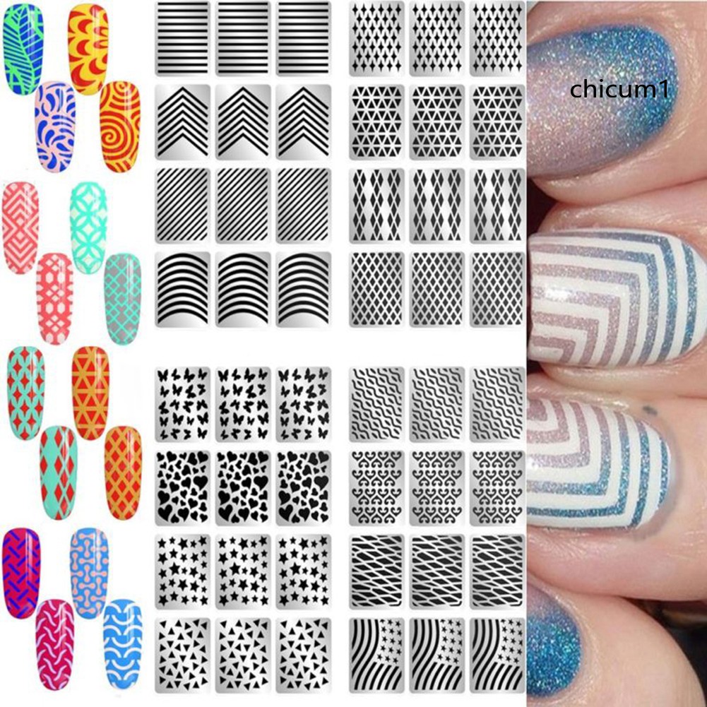 [Hàng mới về] Set 3 tờ miếng dán trang trí móng tay nghệ thuật 3D