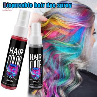 Chai Xịt Nhuộm Tóc Tạm Thời Nhanh Khô Thời Trang Nhiều Màu Sắc 30ml