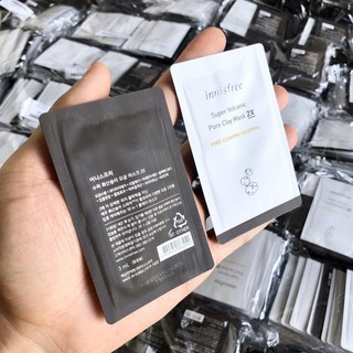 Mặt nạ đất sét tro núi lửa innisfree super volcanic pore clay mask 2x 3ml