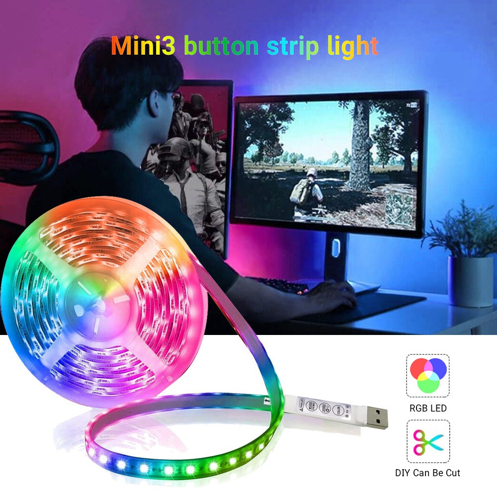 Dây đèn LED Bluetooth linh hoạt SMD5050 Diode DC5V cổng USB cho bàn/màn hình ti vi và phòng khách dài 1M 2M 3M 4M 5M