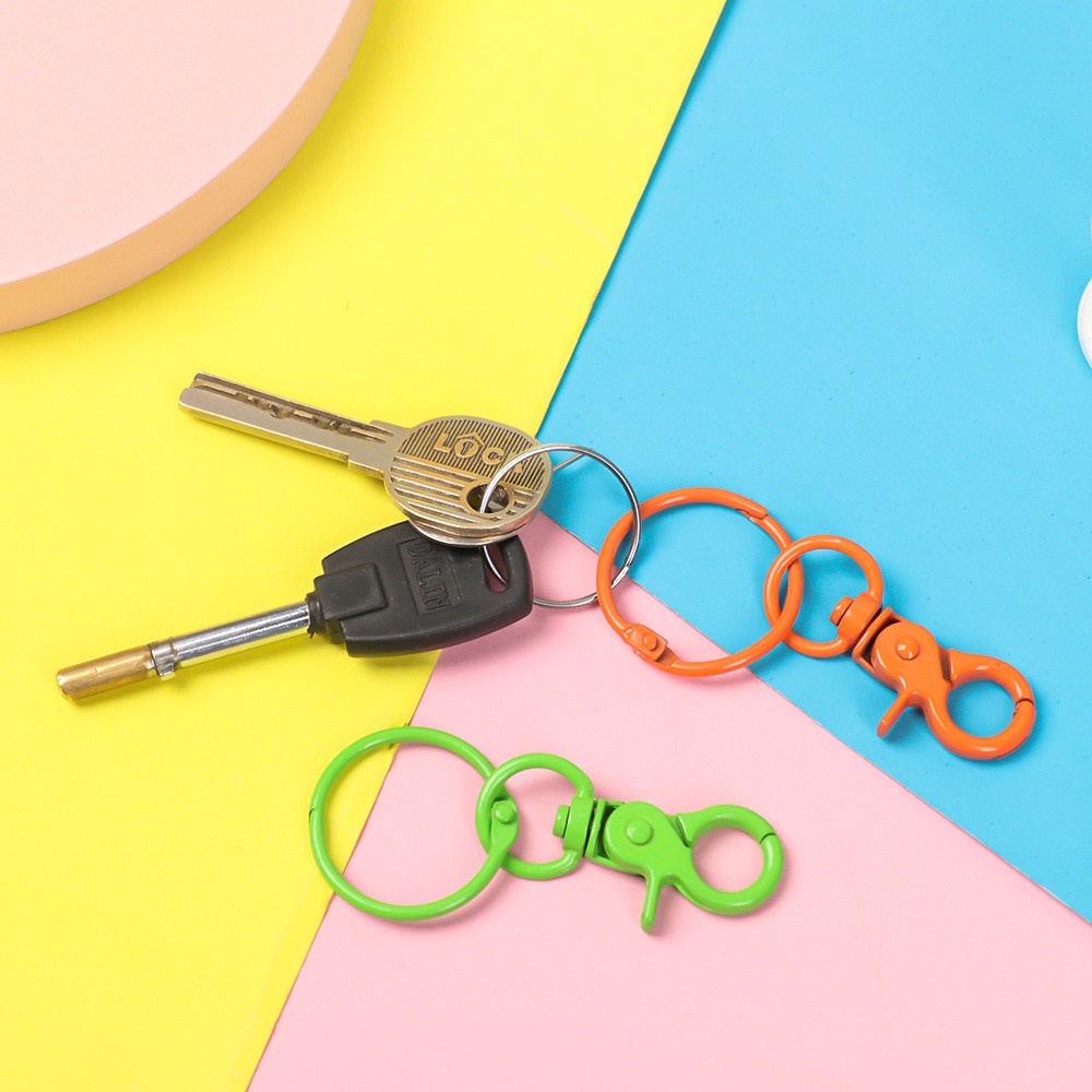 DAPHNE Hardware Bags Strap Buckles Jewelry Making Collar Carabiner Snap Lobster Clasp Metal DIY KeyChain Bag Part Accessories Split Ring Hook/Multicolor