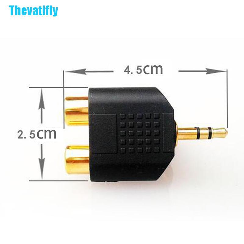 Đầu Chuyển Đổi Âm Thanh Từ Giắc Cắm 1 Sang 2 Rca 3.5mm Chuyên Dụng