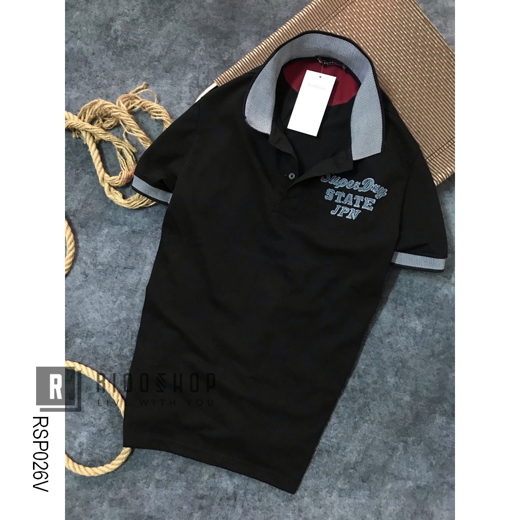 Áo nam phông polo cao cấp, áo phông nam cổ SUPER RSP026 chất lượng, form rộng, ngắn tay, đẹp, đơn giản, big size