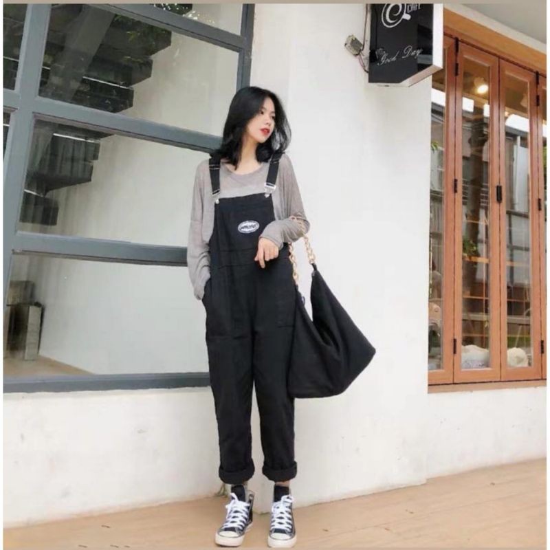 yếm quần 2 màu đen trắng.