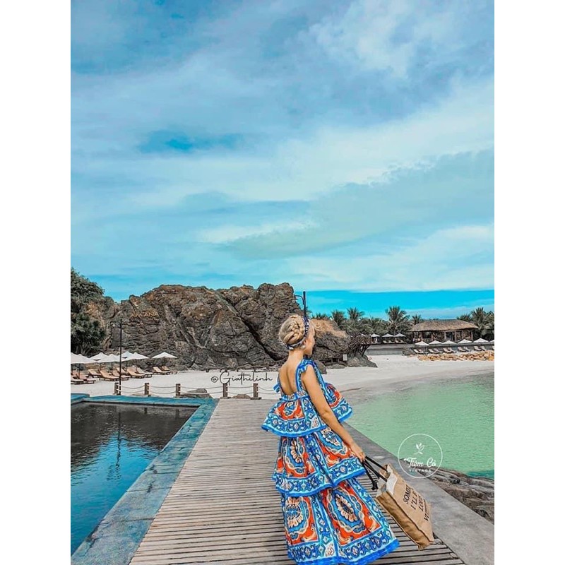 Maxi lụa 2s hoa văn cổ điển ( ảnh thật cuối ) | BigBuy360 - bigbuy360.vn