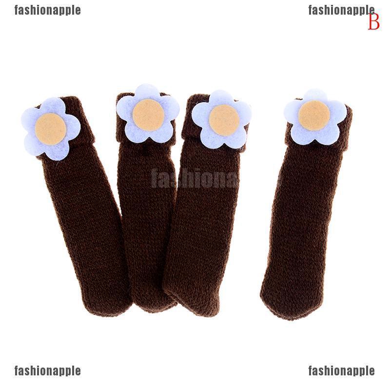 Set 4 vớ bọc chân bàn ghế chống trượt họa tiết hoa chống trầy
