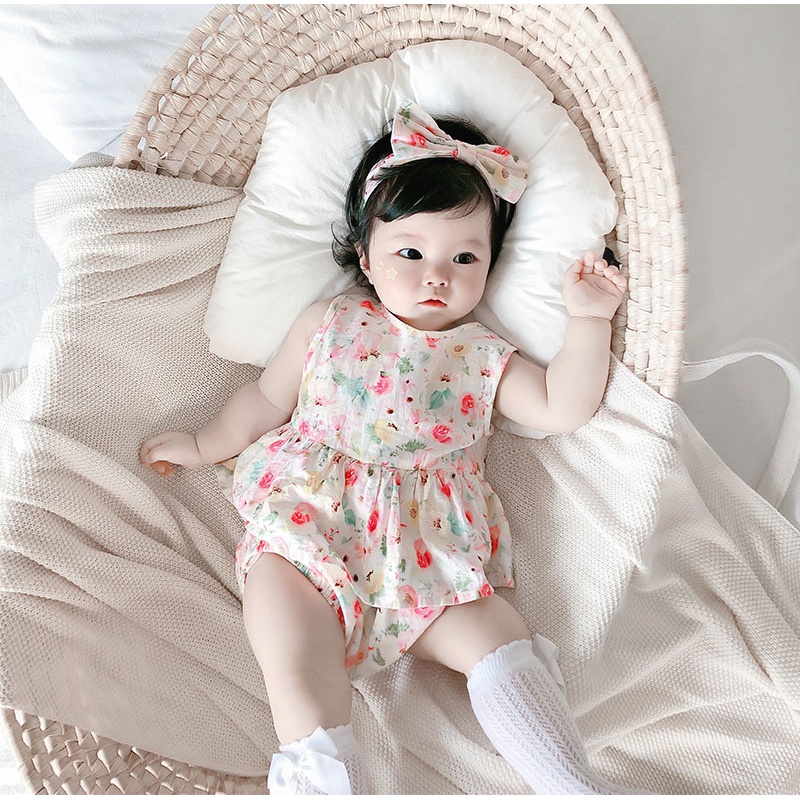 Body bèo hoa Aó liền thân cho bé sơ sinh 0-18thang