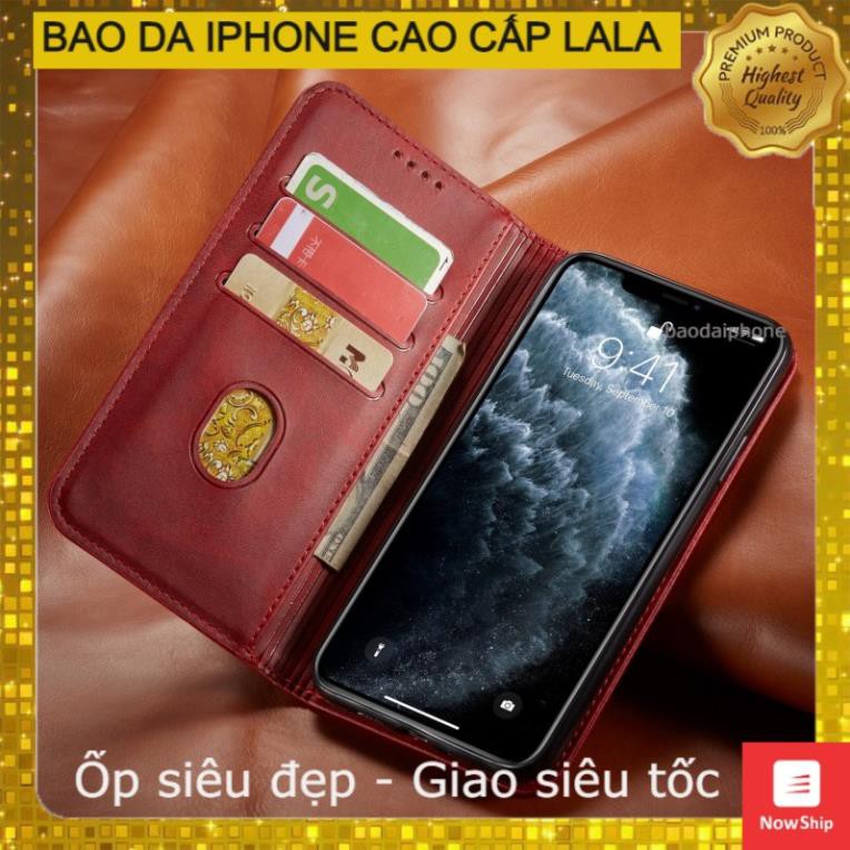 Bao da trơn iphone 12/12 Pro/12 Promax nắp gập dạng ví sạng trọng | BigBuy360 - bigbuy360.vn