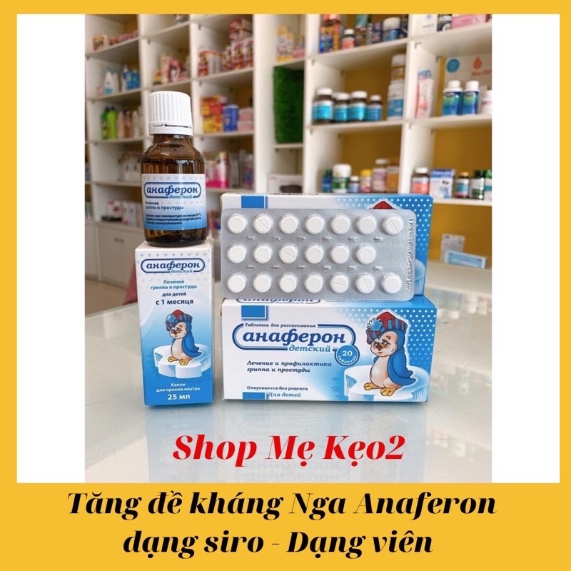 Tăng đề kha^ng Anaferon chim cánh cụt Nga cho bé
