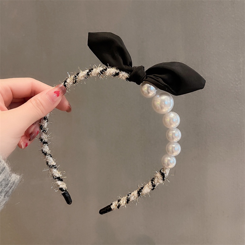 Băng đô tai thỏ đính ngọc trai phong cách Hàn Quốc mới