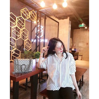 Áo sơ mi over size kẻ sọc