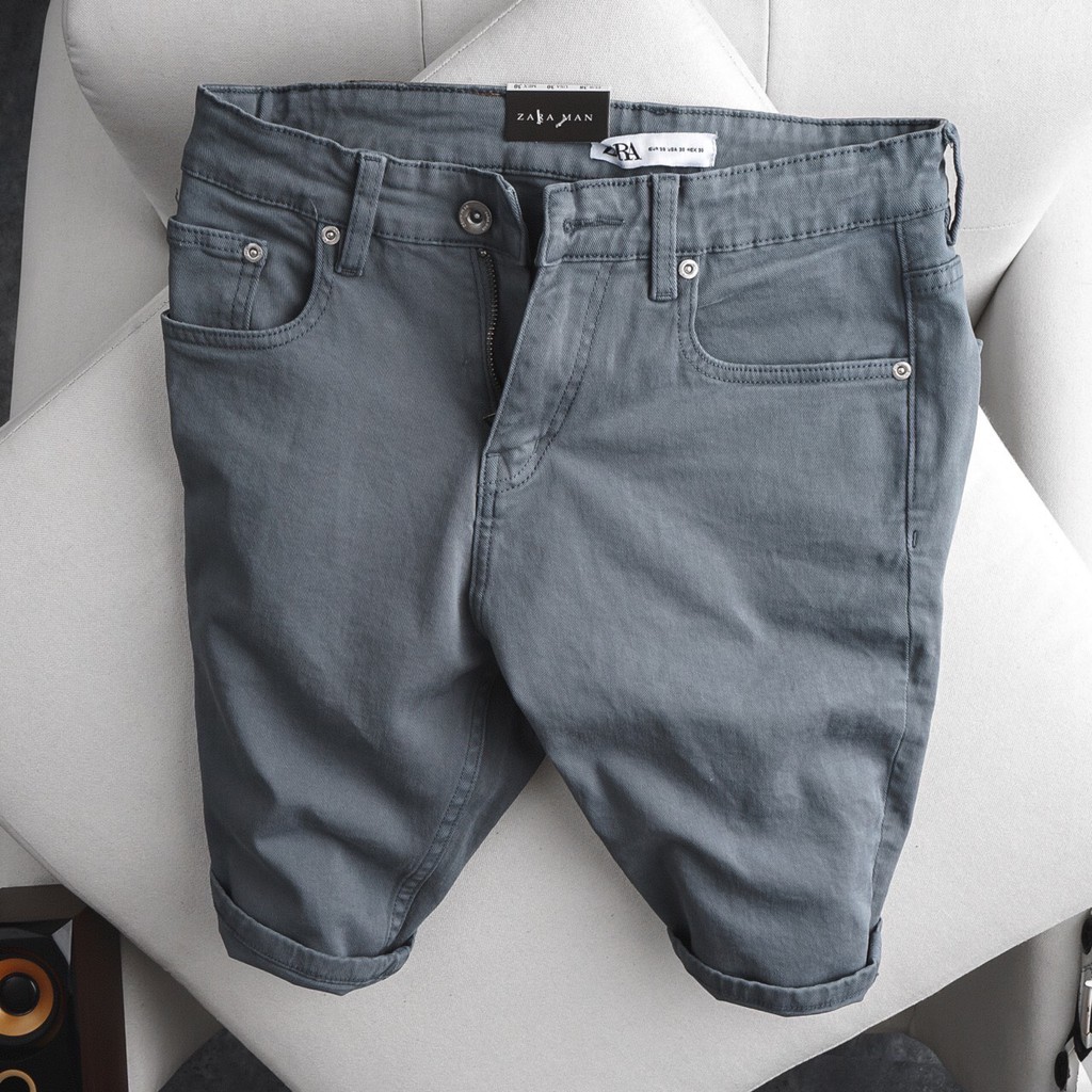 Quần short jean nam big size ZR chất bò co dãn form body 5 màu full team cao cấp AHFASHION