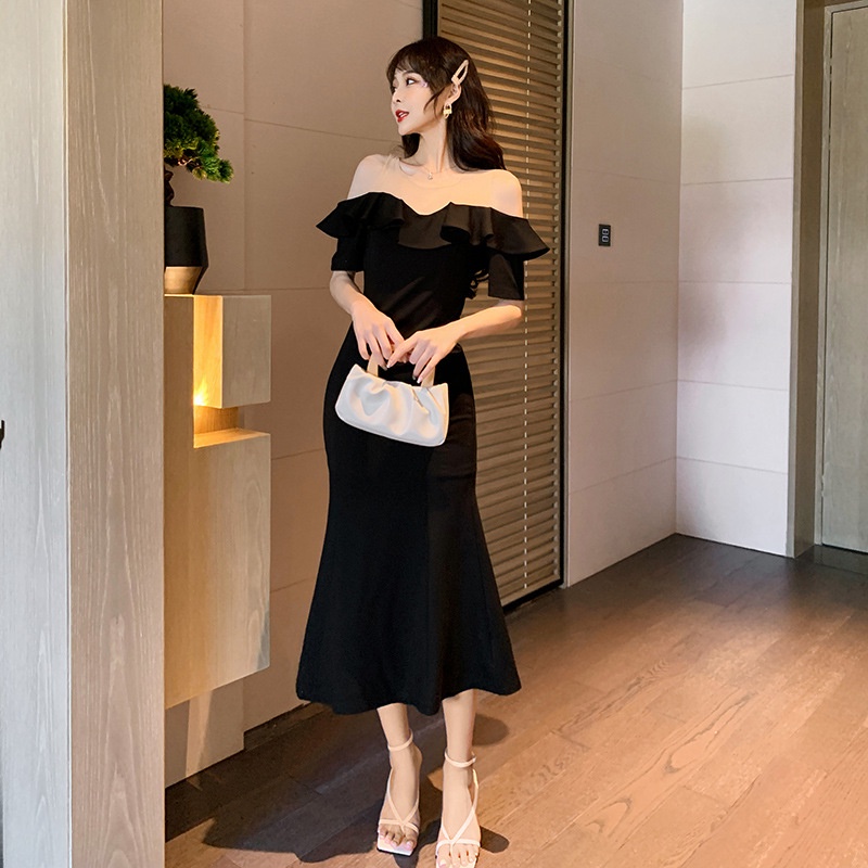 ZYHT Đầm Đuôi Cá Vải Lưới Eo Cao Quyến Rũ Thời Trang Mùa Hè Dành Cho Nữ 5131