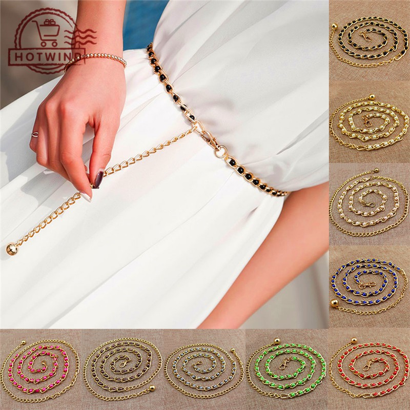 Thắt lưng nữ đính ngọc trai giả thời trang