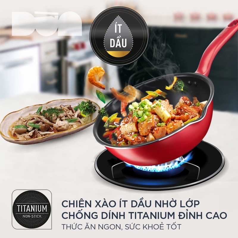 CHẢO SÂU LÒNG TÈAL SO CHEF 24CM
