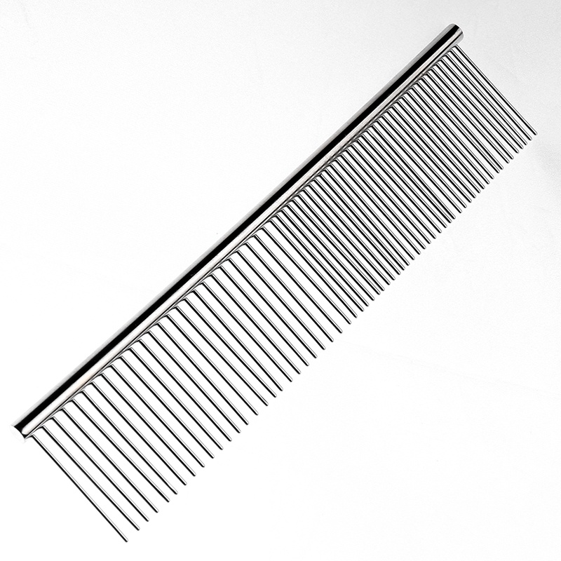 Lược inox cho chó mèo, giúp loại bỏ lông rối,lông rụng,giúp lông chó mèo luôn mềm mại ko vón cục.
