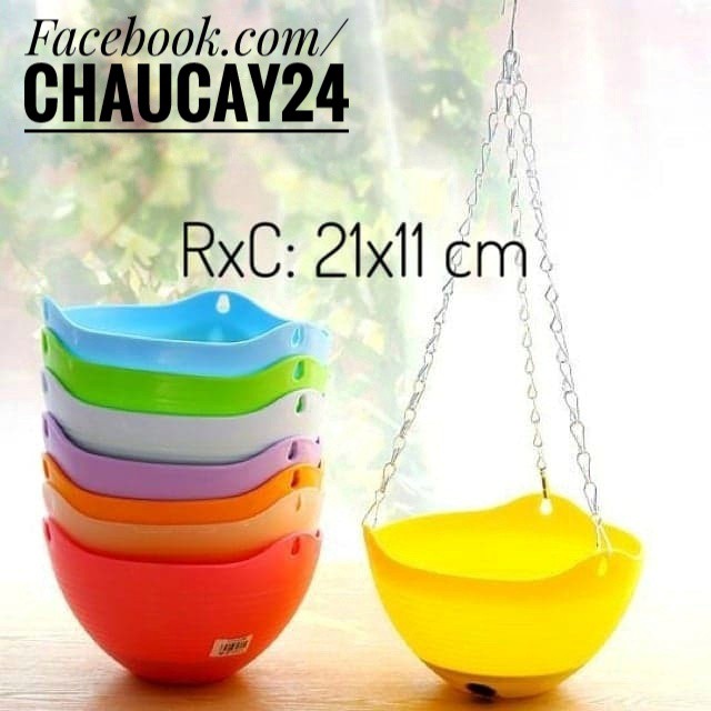 Chậu nhựa treo trồng cây cảnh trang trí, cây hoa kiểng, cây văn phòng