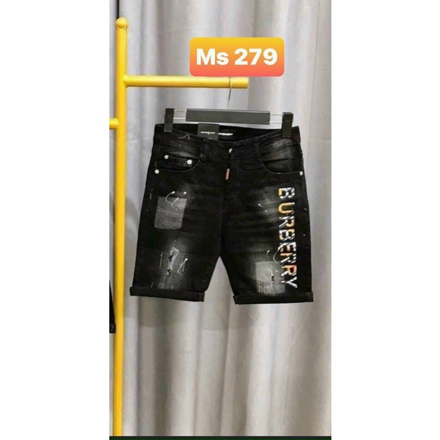 Quần short jean nam  ngắn xanh rách nhẹ khóa kéo lệch thêu logo nhiều mẫu mới nhất 2022 KAYSTORE