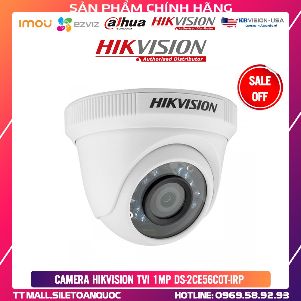 [GIÁ SẬP SÀN] Camera 1Mp HIKVISION DS-2CE56C0T-IRP - Hàng Chính Hãng