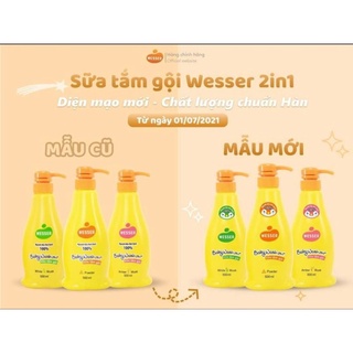 Sữa tắm gội Wesser 2in1 500ml