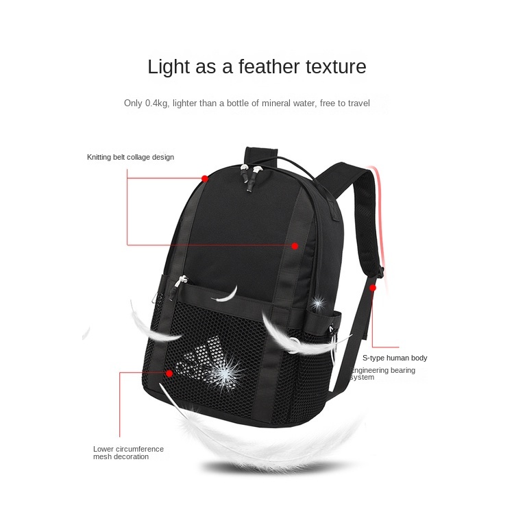 Ba Lô Adidas Dày Dặn Có Dây Đeo Vai Phong Cách Nhật Bản Cho Nam Nữ