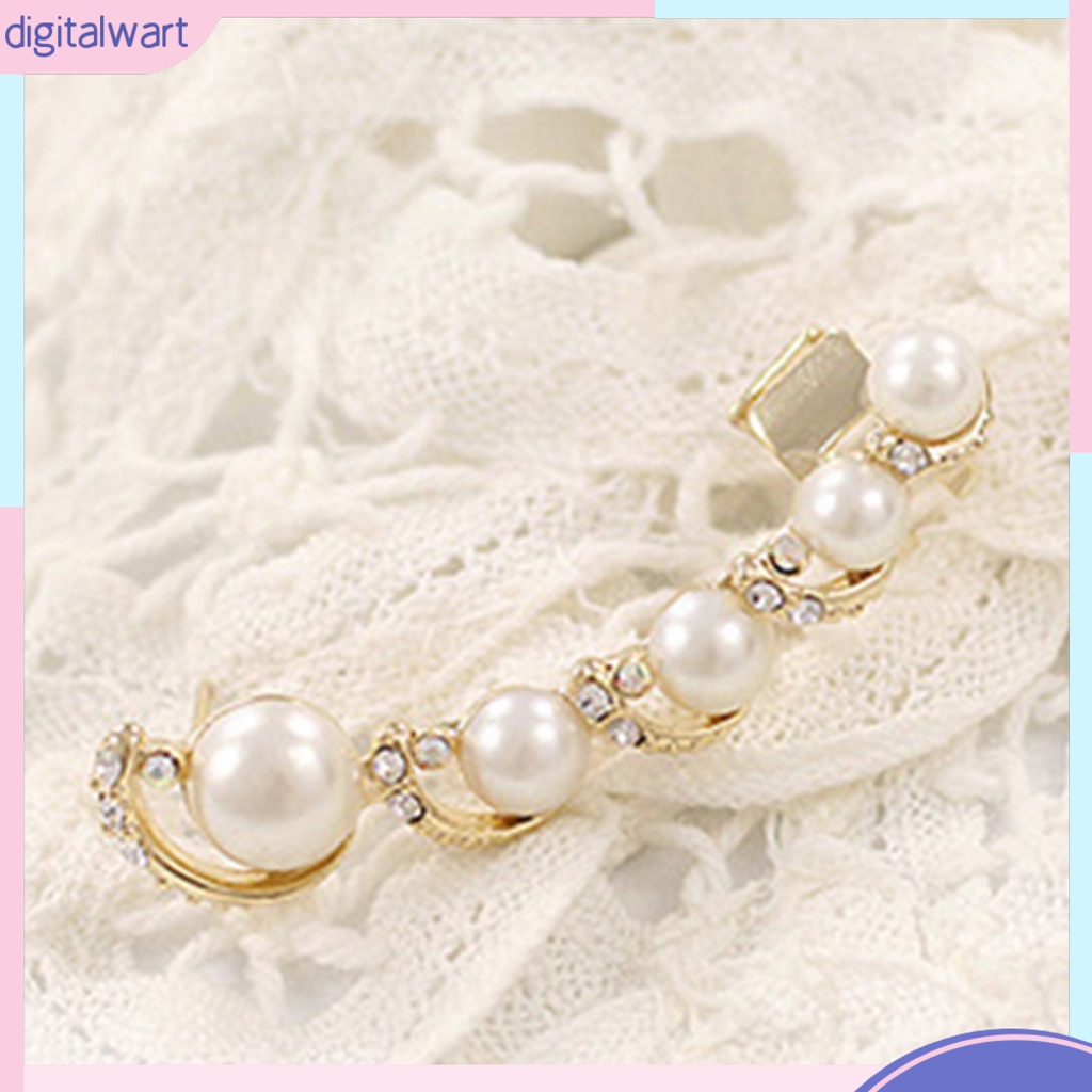 Khuyên tai trái đơn phối đá quý ngọc trai nhân tạo sang trọng dành cho nữ