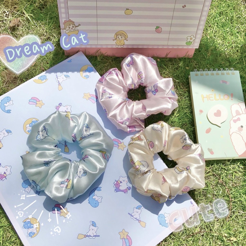 [Mã FAMAYFA giảm 10K đơn 50K] Cột tóc Scrunchies Dream Cat