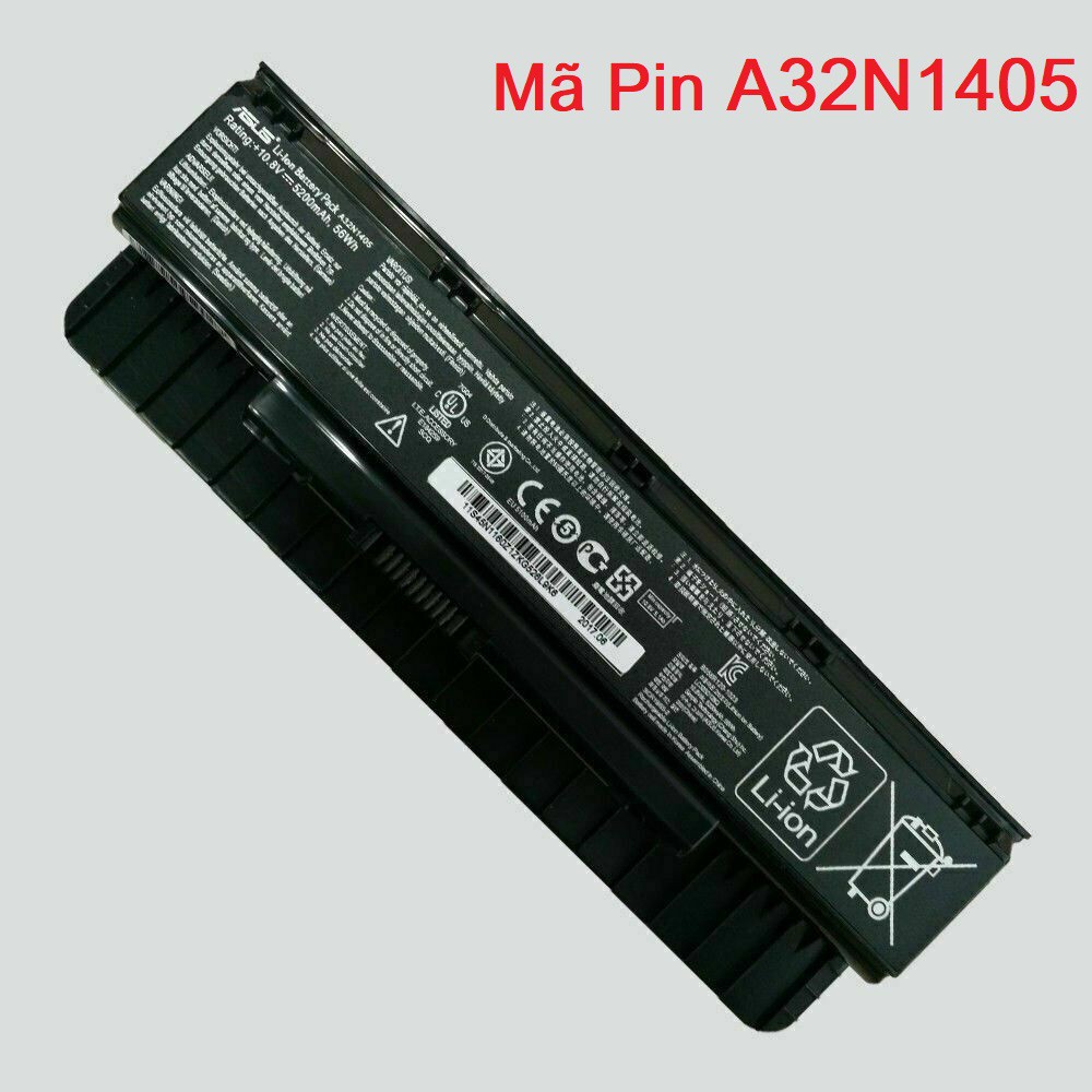 Pin Laptop ASUS ROG G58 G551 G751 G771 GL551 N551 Series GL771 Series  Mã Pin A32N1405 Loại 48Wh Hàng Zìn Full Hộp