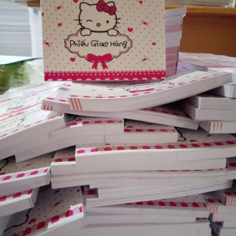 Phiếu giao hàng hello kitty khổ A6 một liên cho các shop bán hàng online giá: 8000₫/q