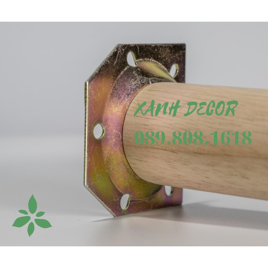 COMBO 3/4 Chân bàn gỗ cao su Xanh Decor 50cm pad thường