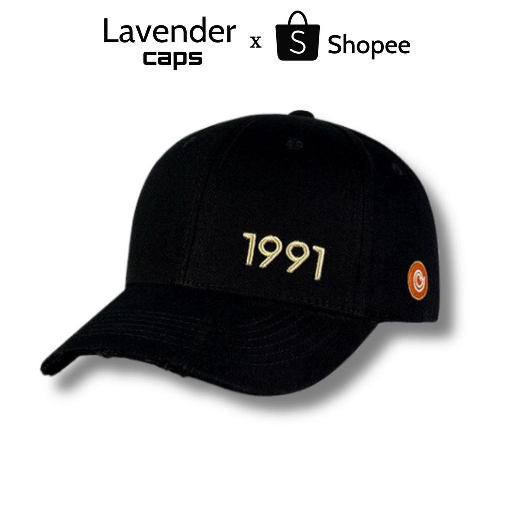 Nón kết Mũ lưỡi trai đen 1991 logo thêu dành cho nam nữ Free size