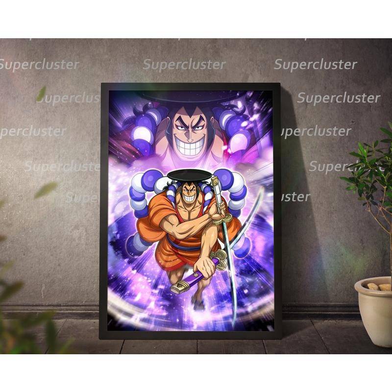 Tranh Vải Cuốn Treo Tường Họa Tiết Hoạt Hình One Piece