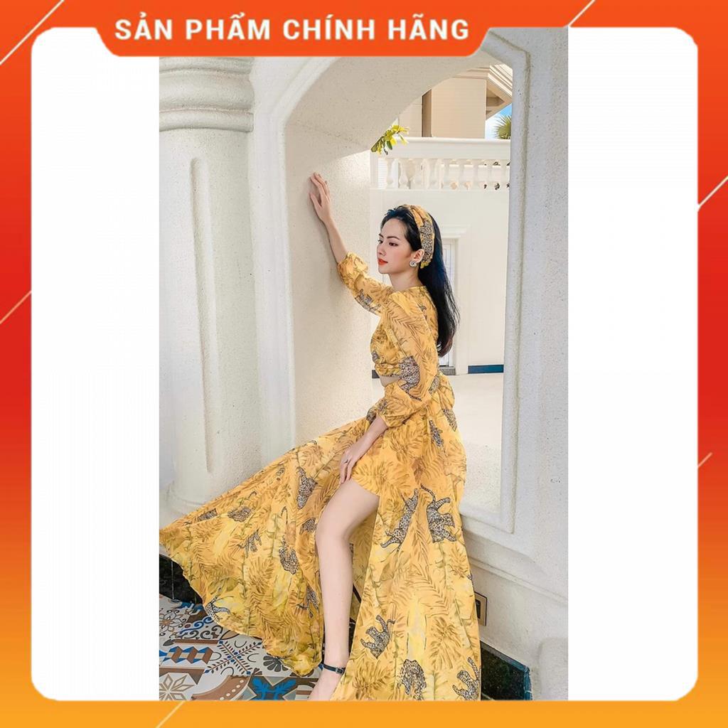 Đầm maxi dài đi biển, set váy maxi đẹp ba chi tiết hohit MSP19683 | BigBuy360 - bigbuy360.vn
