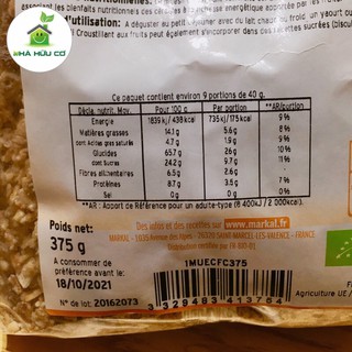 Ngũ cốc Muesli Markal trái cây hữu cơ