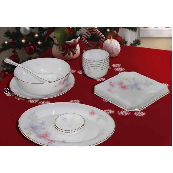 Đĩa nông 20cm thủy tinh ngọc cao cấp MP USA Home Set, nhập khẩu Thái Lan, an toàn cho sức khỏe_KokiaHome