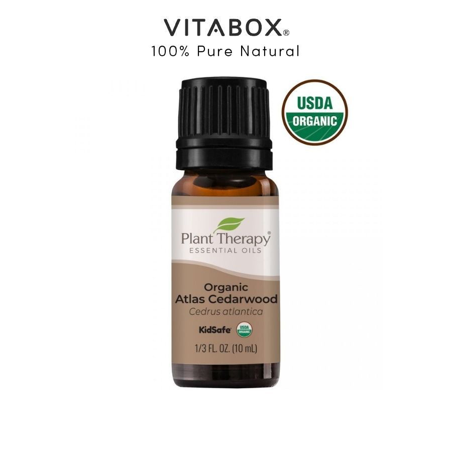 Plant Therapy  - Tinh Dầu Hữu Cơ Gỗ Hoàng Đàn (Cedarwood Atlas) - KidSafe Organic Essential Oil - 10ml