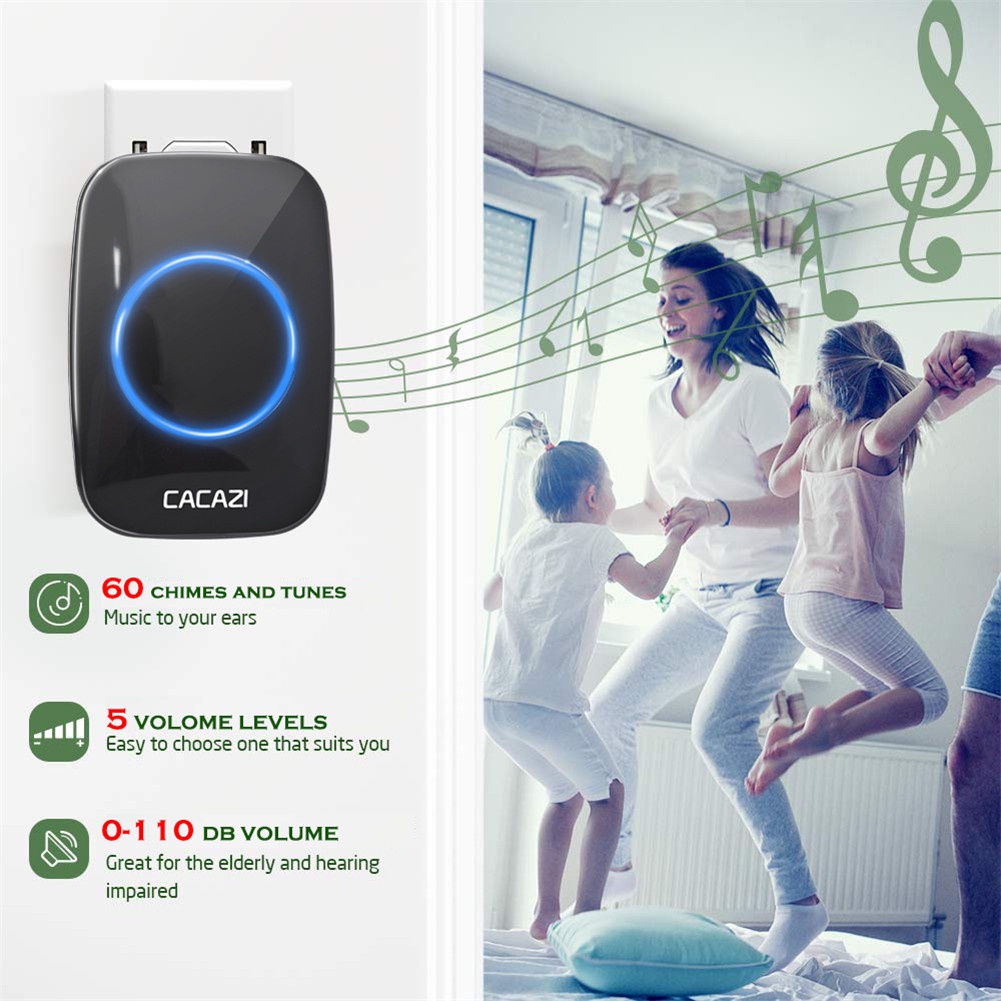 Chuông Cửa Không Dây Chống Thấm Nước 300m Tầm Xa Tiện Dụng Mẫu Chime-2021 / A10