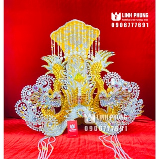 Mão bà Chúa Xứ Cao Cấp-Cát cừ (vàng nhấn trắng) - Tượng 60cm-1m6