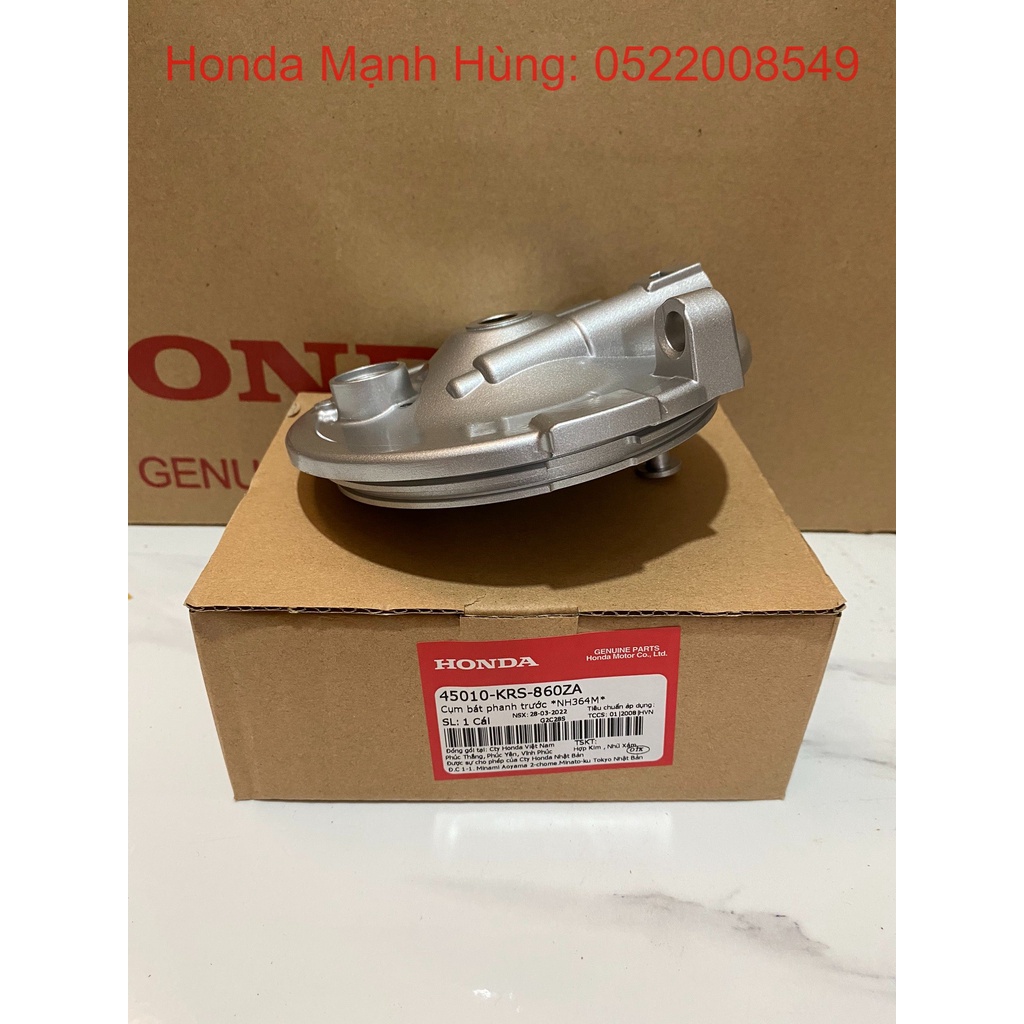 Cụm bát phanh trước - phanh đùm trước HONDA DREAM, WAVE Anlpha (Công tơ cài). 45010KRS860ZA