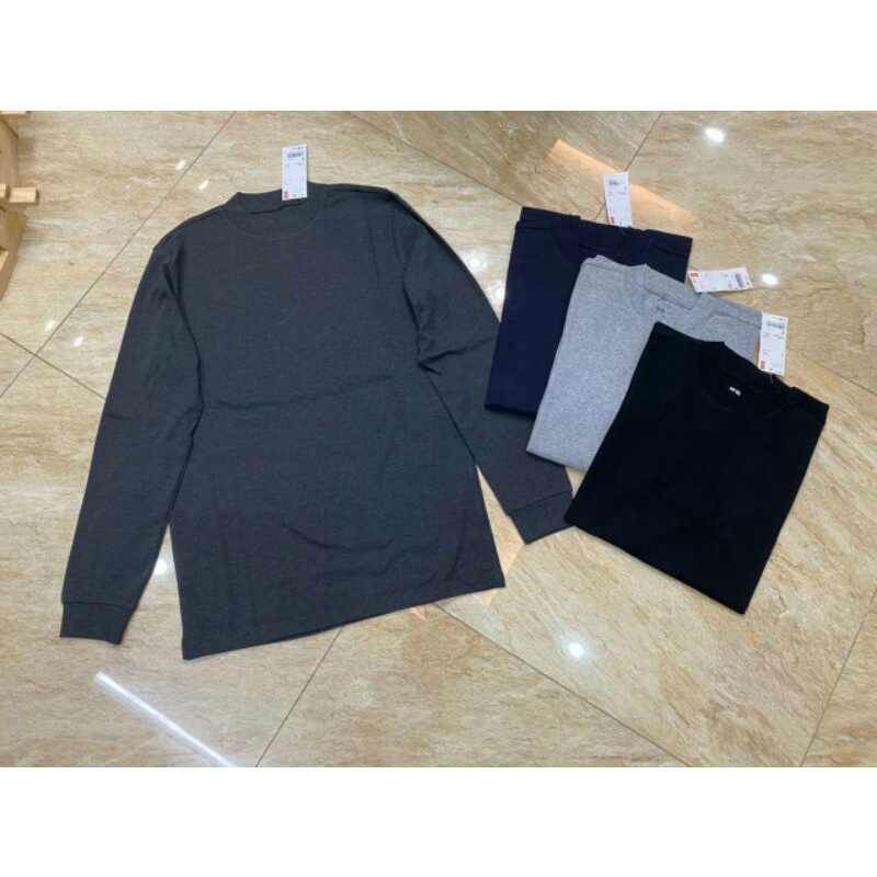 CHÍNH HÃNG Uniqlo - Áo giữ nhiệt trơn HEATTECH Uniqlo 4 màu UNISEX